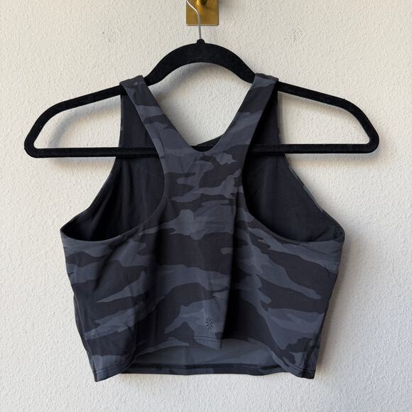 Athleta Gray Camo Conscious Crop Powervita Tank Top Bra Size S - Picture 3 of 4